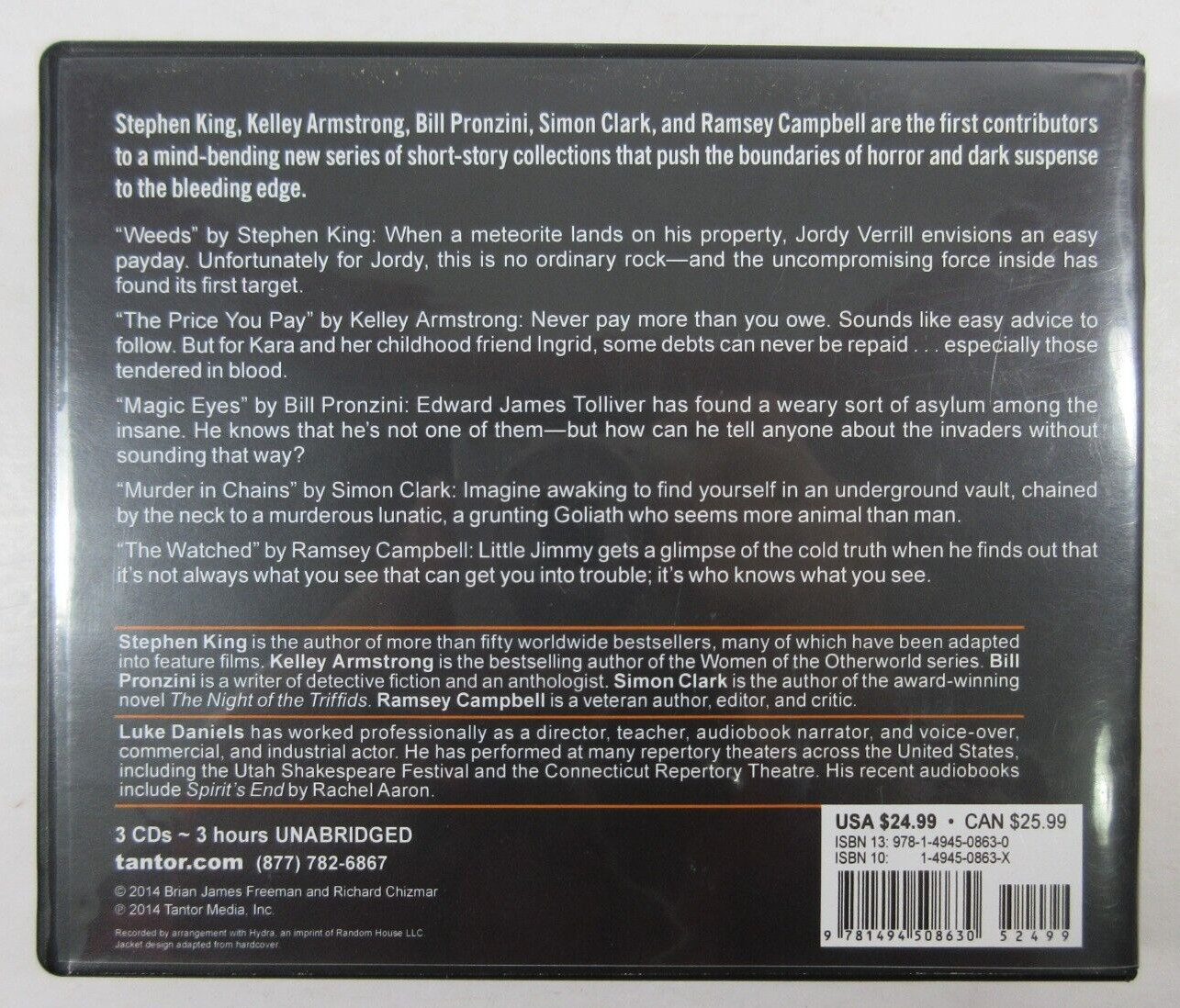 SIGNED by Freeman & Chizmar «DARK SCREAMS Vol. 1: Stories» Audio CD Set 2014