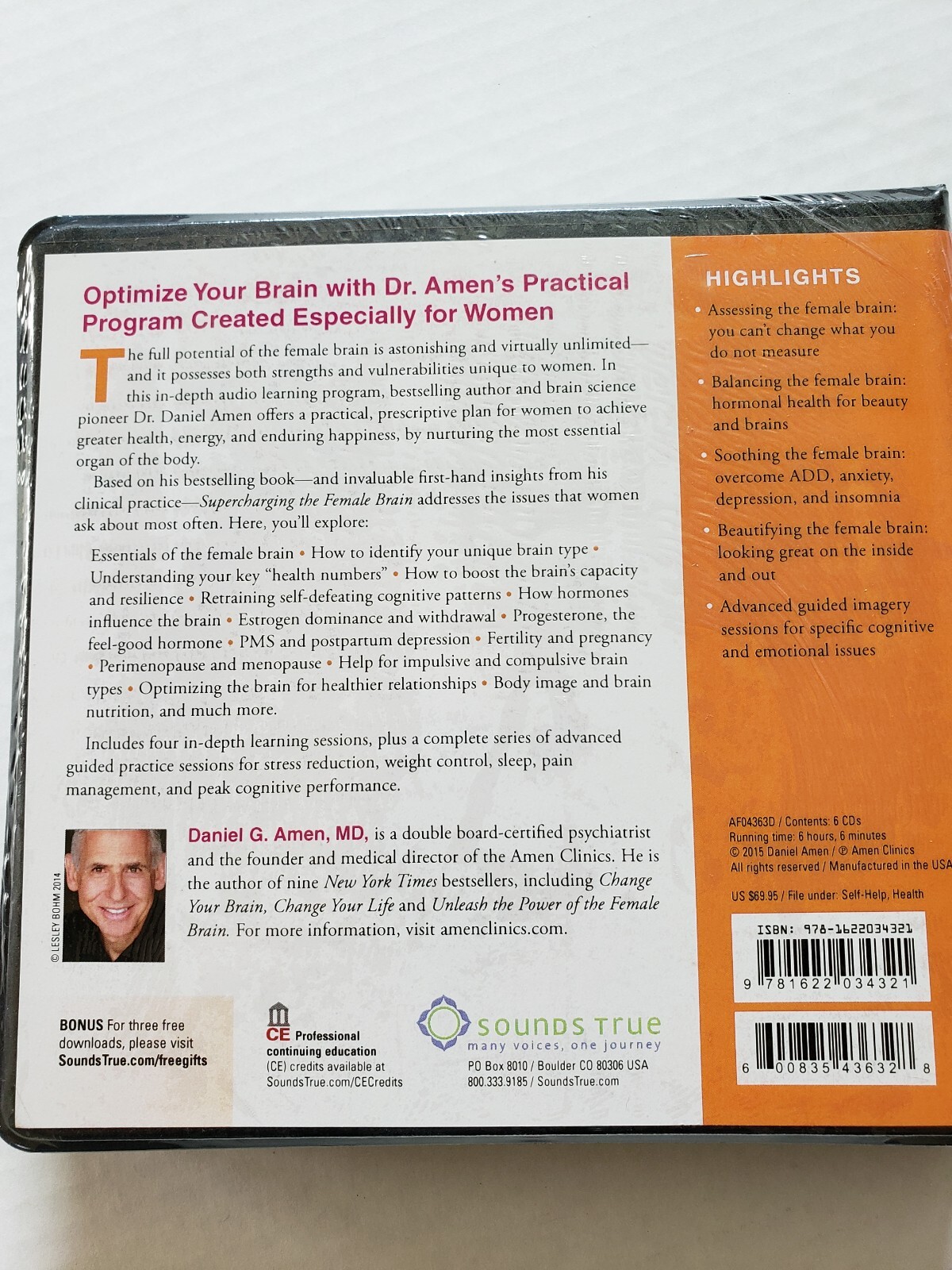 Supercharging the Female Brain by Daniel G. Amen (2015, CD, 6-Discs) sealed New