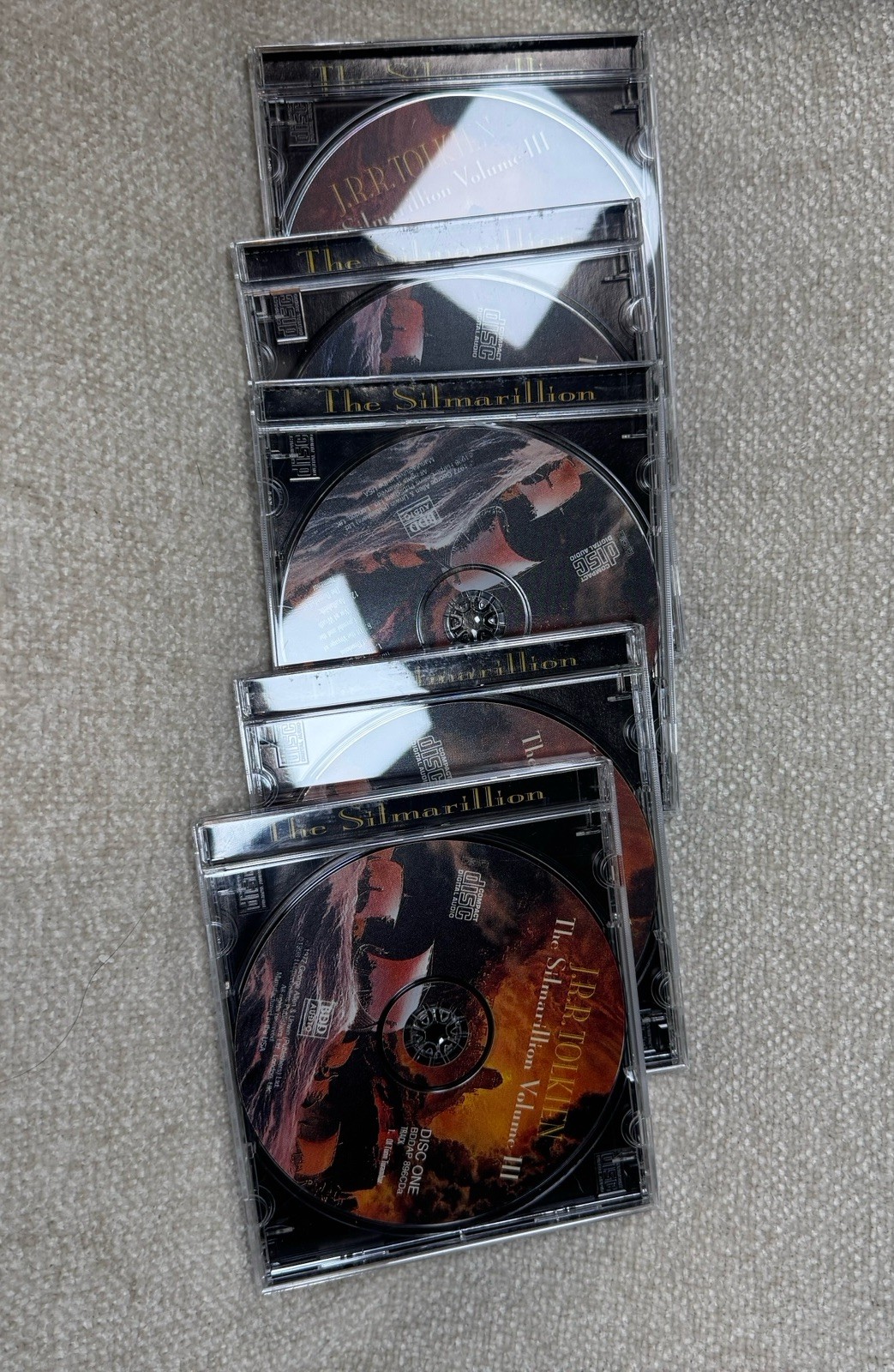 J.R.R. Tolkien The Silmarillion Volume III 5 Disc Audio CD Lot Replacement