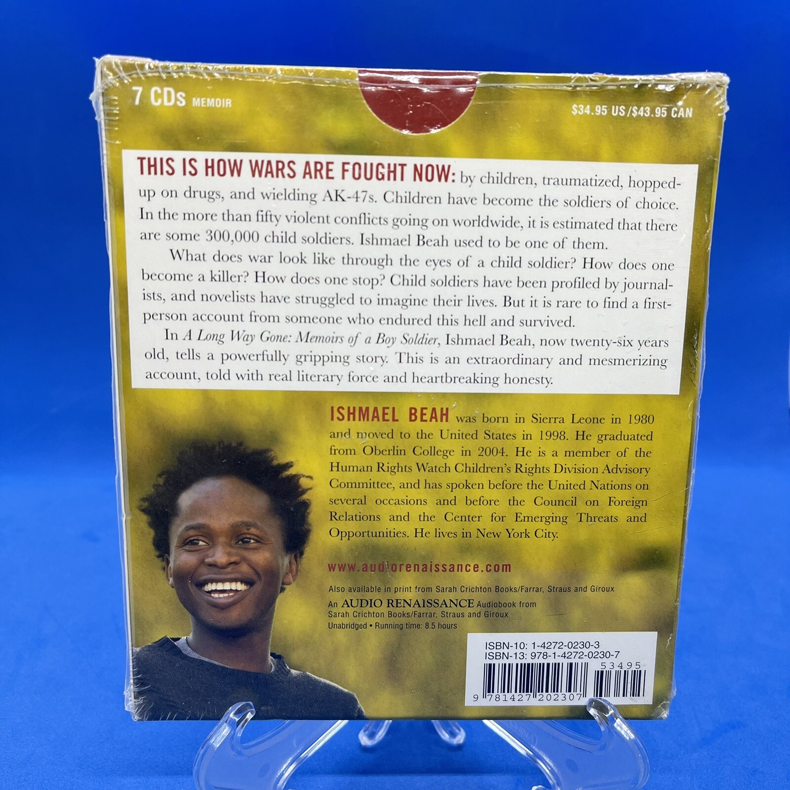 A Long Way Gone Memoirs of a Boy Soldier Audiobook Read By Author Ishmael Beah