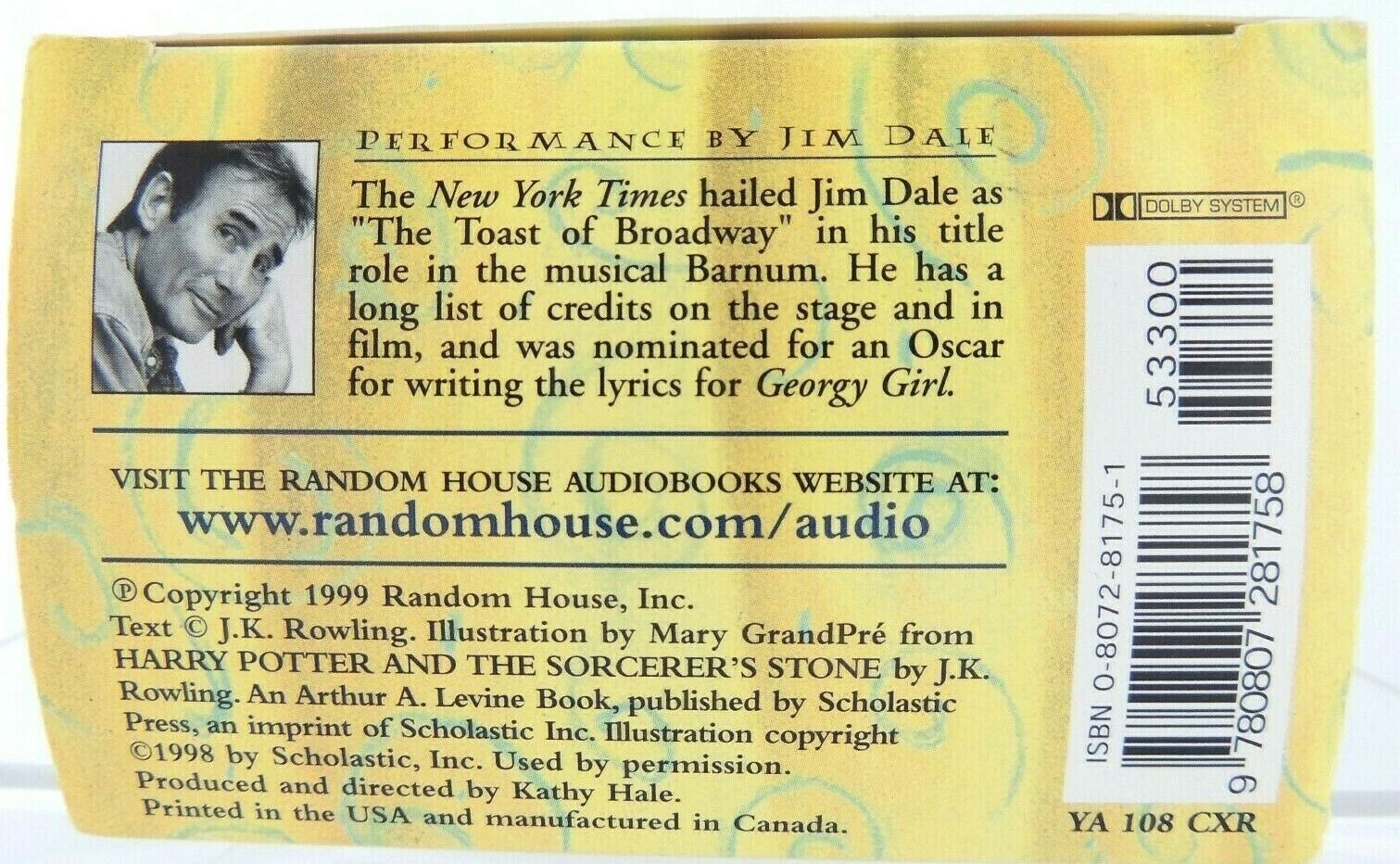 Harry Potter Vintage Audio Book Cassettes The Sorcerer’s Stone Set of 6 Box