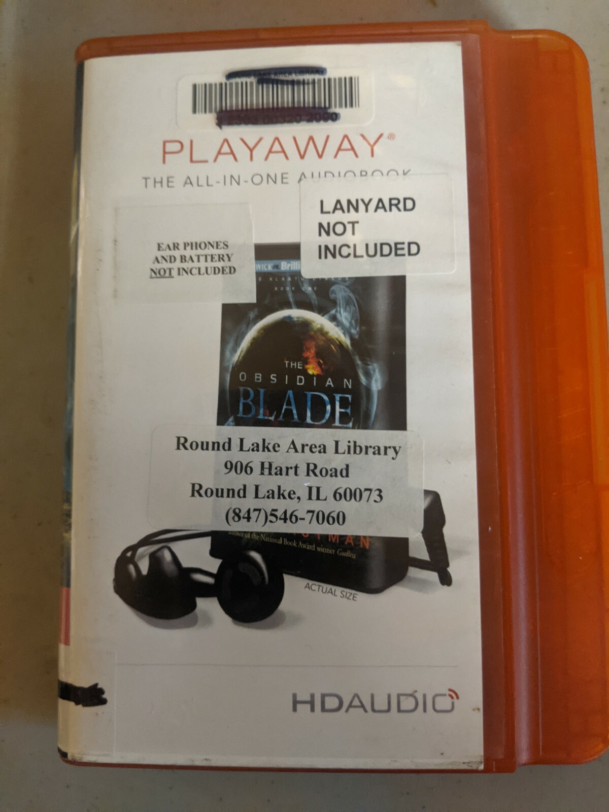 Shelf178 Audiobook PLAYAWAY~ THE OBSIDIAN BLADE BY PETE HAUTMAN