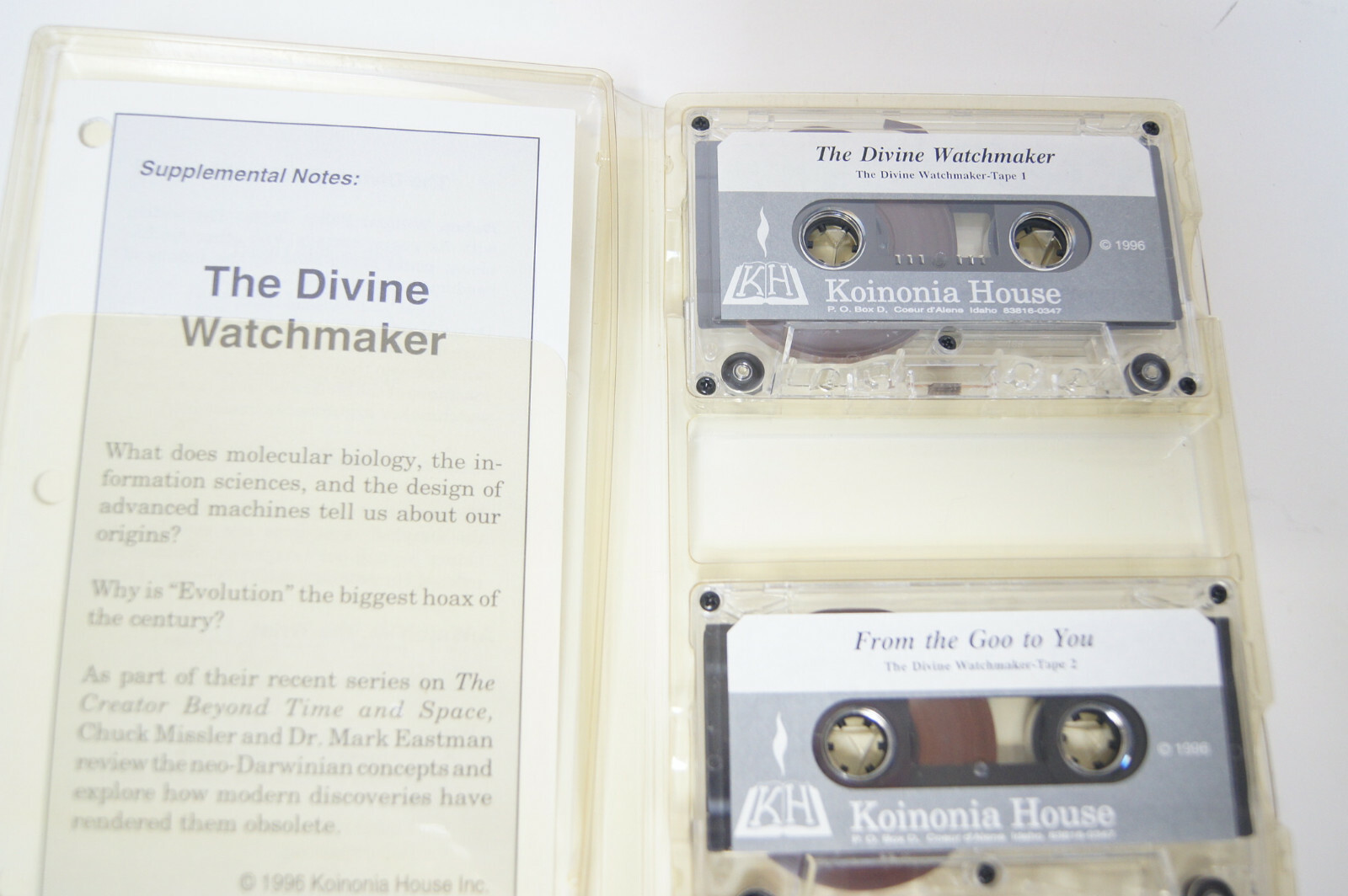 The Divine Watchmaker Chuck Missler Mark Eastman 1996 Cassette Tapes Audiobook