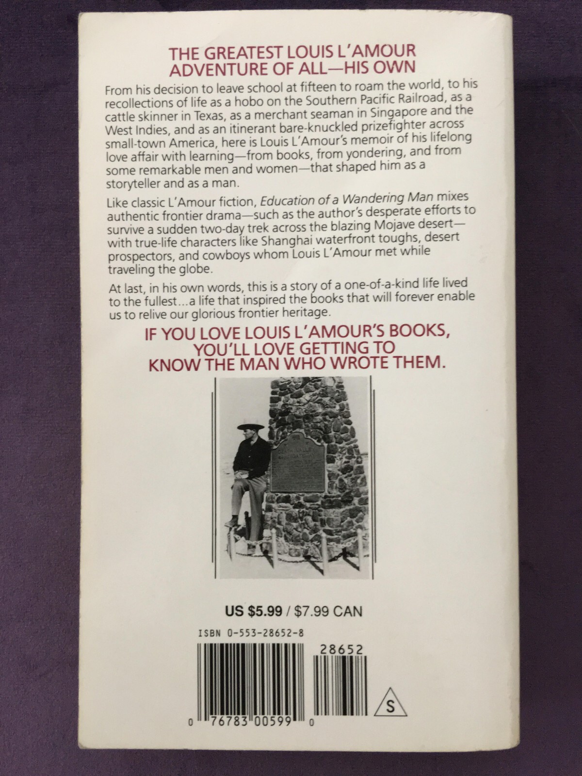 Education of a Wandering Man — A Memoir By Louis L’Amour
