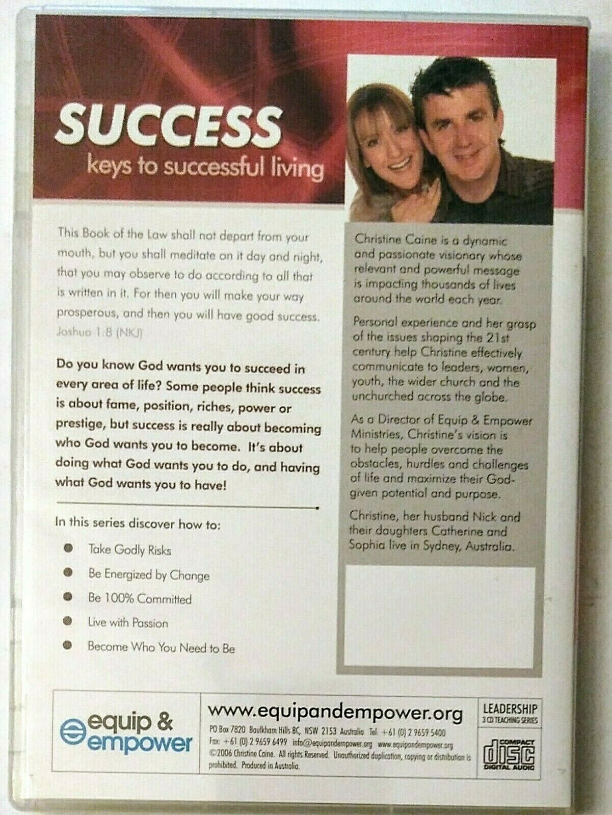 Christine Caine. You Can Change The Future & Success: Keys To Succesful Living.