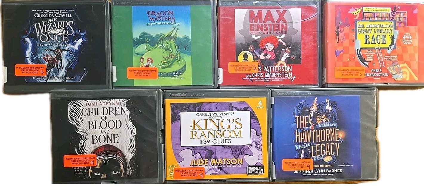 7 Kids Audiobooks On cd _ 39 Clues _ The Wizards Of Once Never And Forever _…