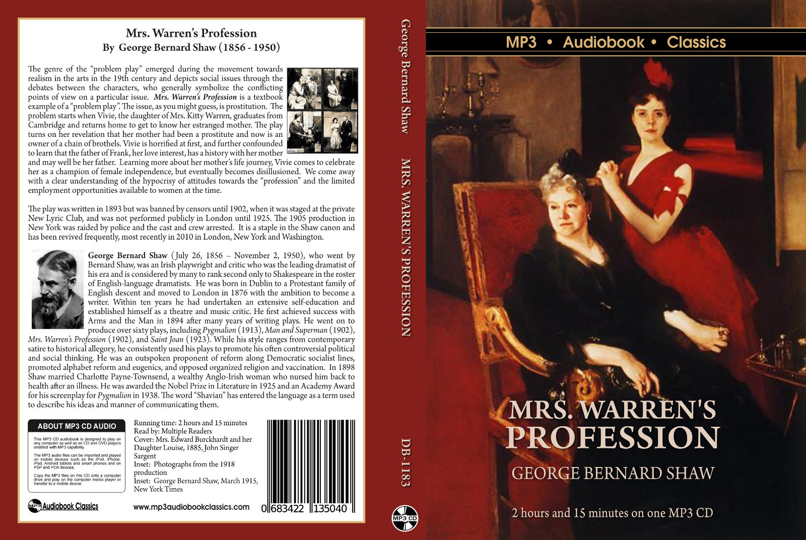 Mrs. Warren’s Profession — MP3 CD audiobook in paper sleeve