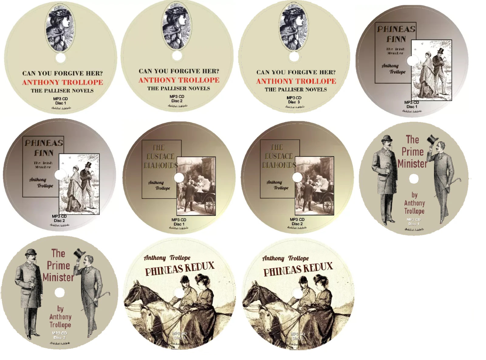 The Palliser Novels Anthony Trollope 6 Audiobooks in 13 MP3 Audio CDs