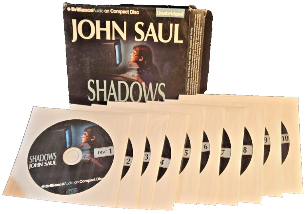 Brilliance Audio John Saul «Shadows» Read by J. Charles 10 Disc Audiobook Set