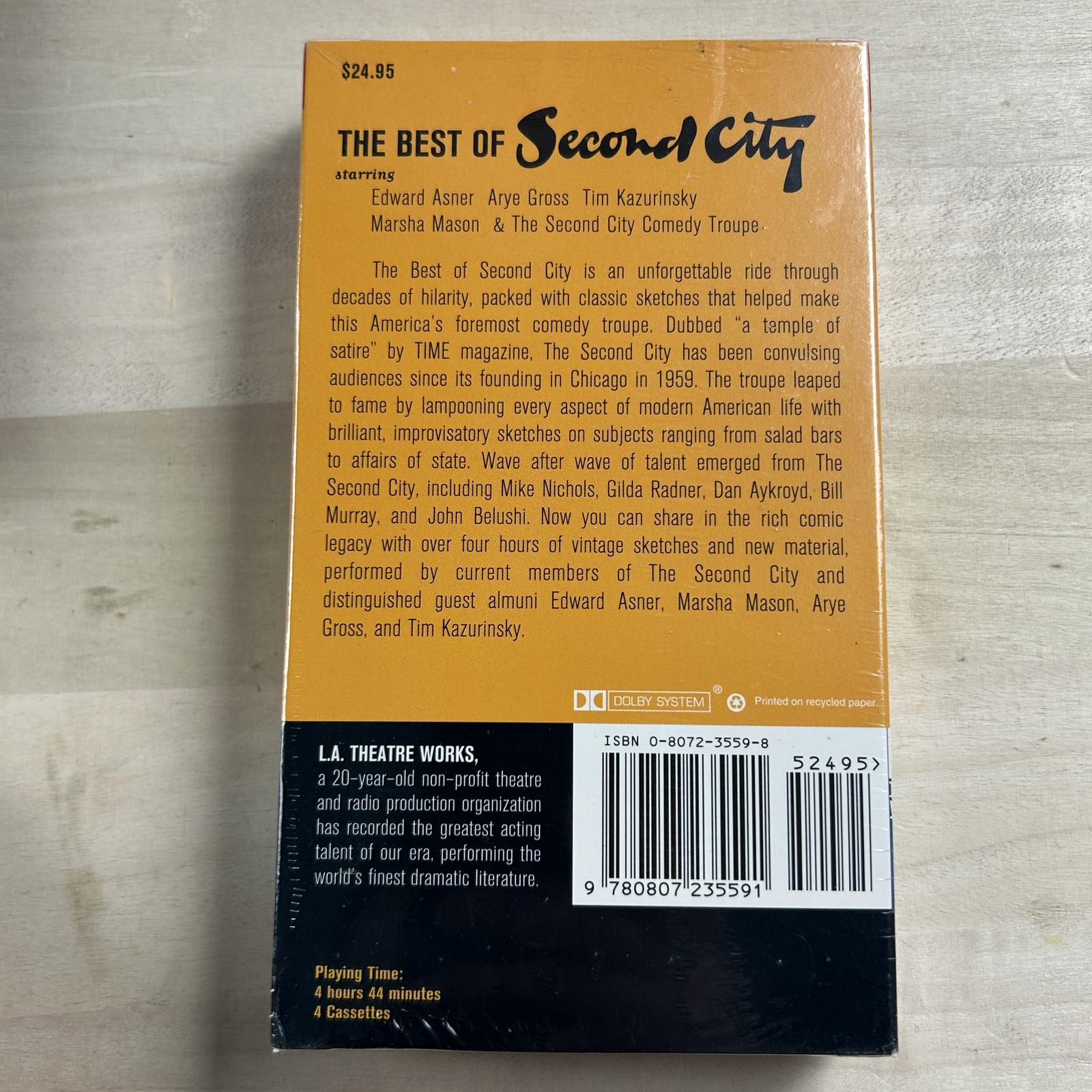The Best of Second City Audio Theatre Series Edward Asner 4 Cassettes Comedy LA