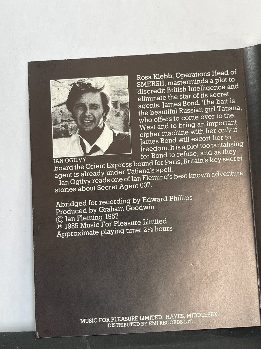 James Bond From Russia With Love Ian Fleming Audiobook Cassette Ian Ogilvy 1985