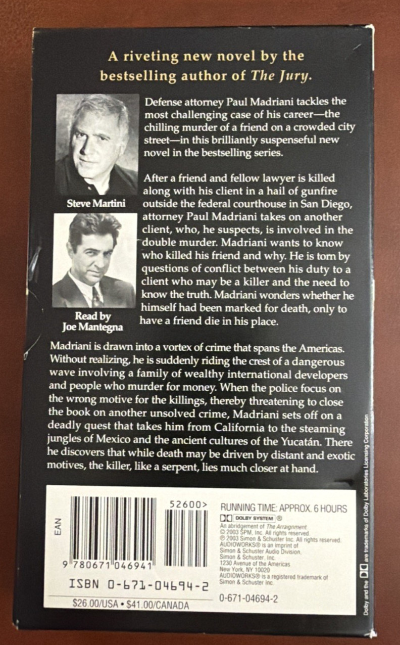 Audiobook On Cassette Lot of 5 Kellerman Martini Krentz Woodiwiss The Shadow
