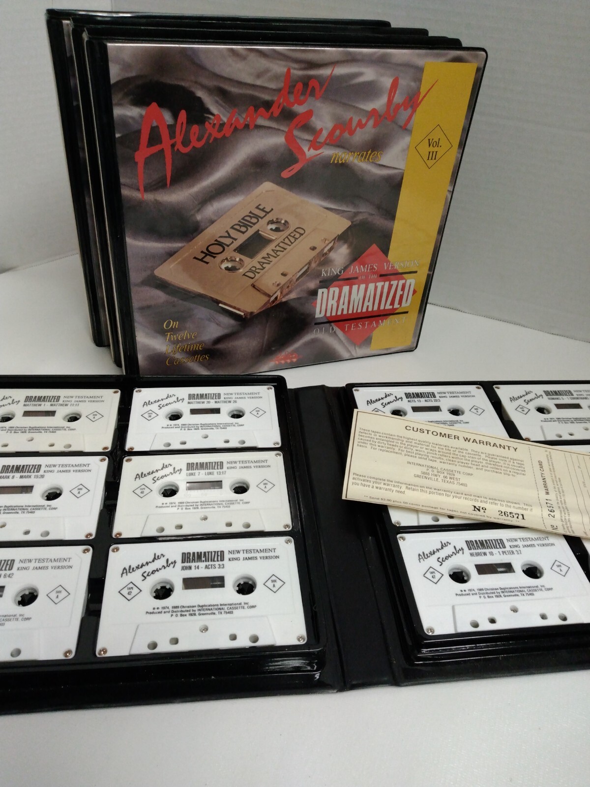 PREOWNED**Alexander Scourby** Dramatized KJV Old & New Testament**48 Cassettes**
