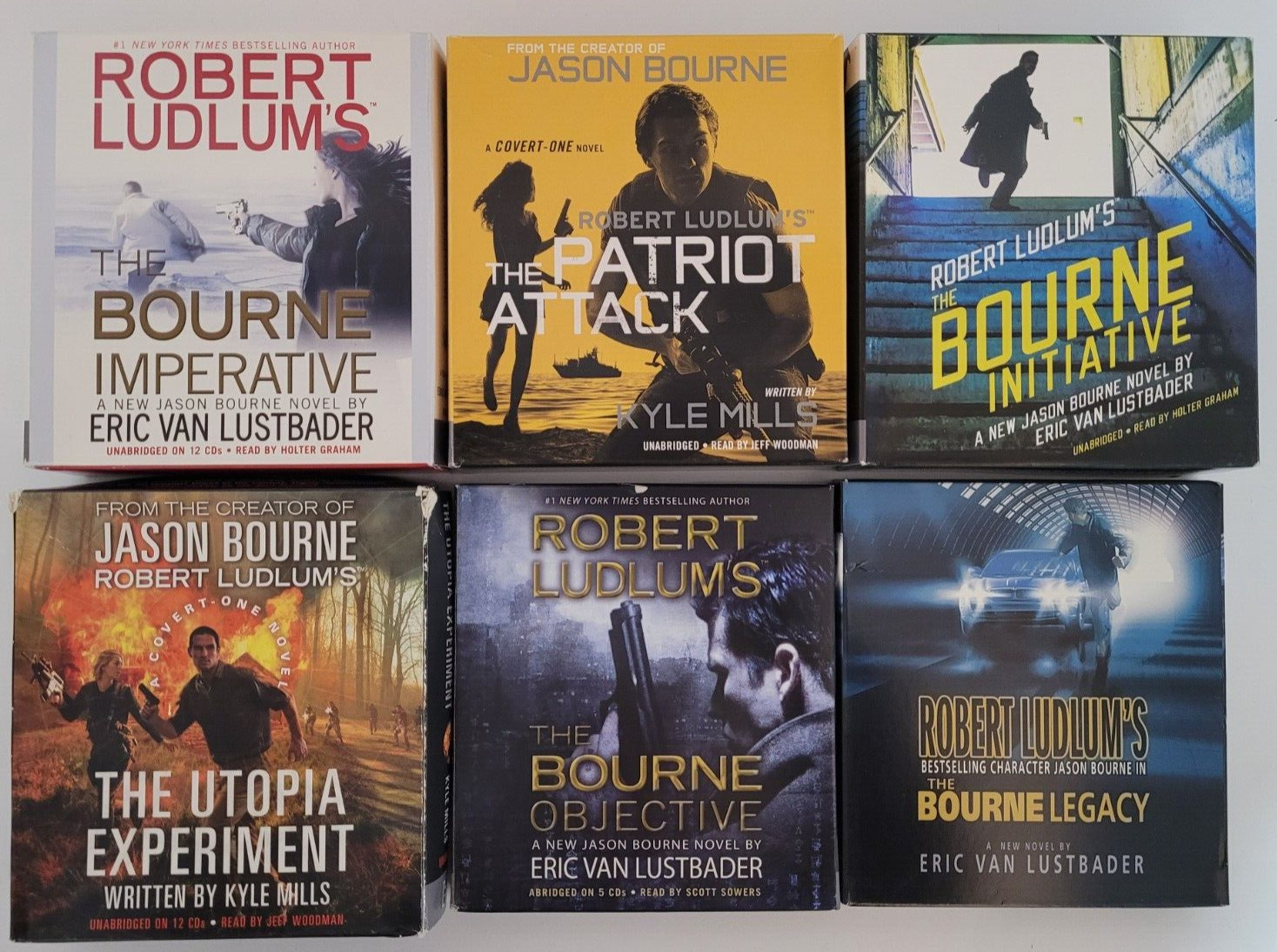 6 Robert Ludlum’s Jason Bourne Audio Books CD Bourne Legacy Objective Initiative