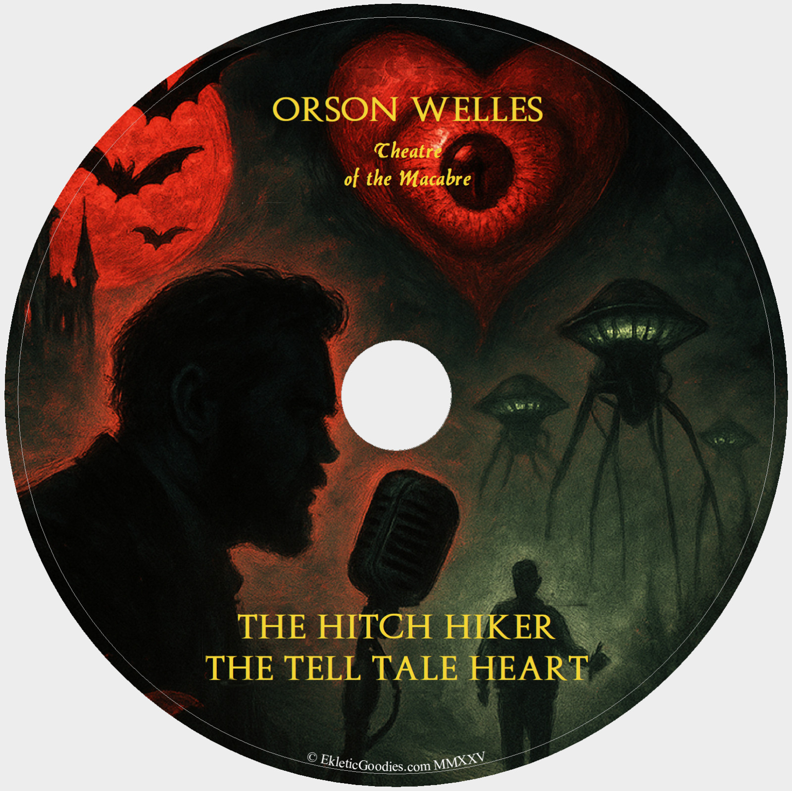 Orson Welles Halloween CD Set – Dracula, Hitch-Hiker, Tell-Tale Heart, War World