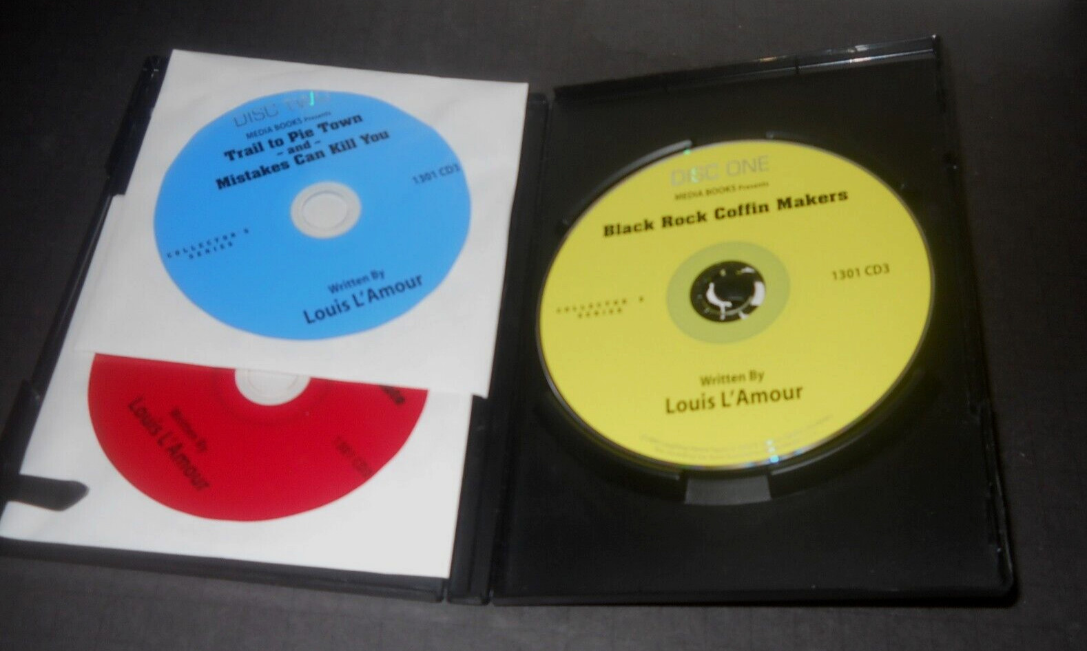 Louis L’Amour Audio Book 3 CD Set 5 Novels 3 Hours Pre-Owned (VG) free Shipping