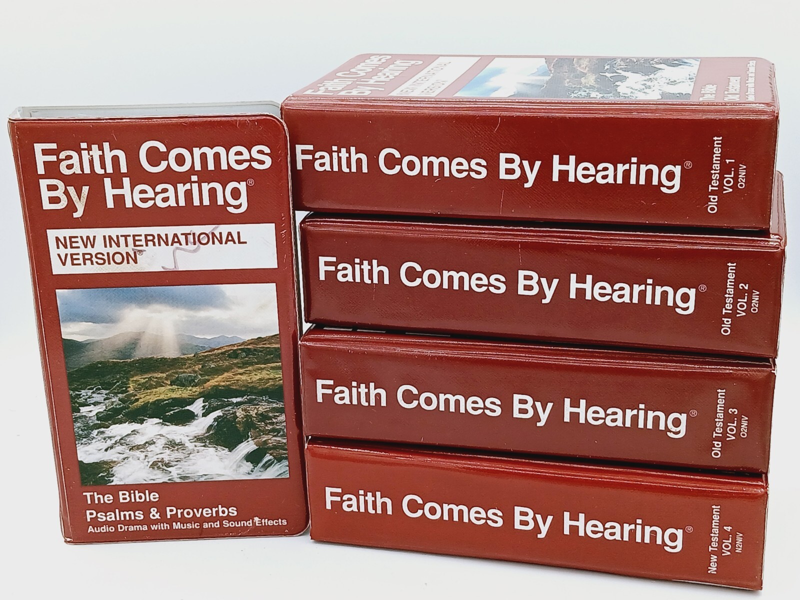 Faith Comes by Hearing Volumes 1-4 New/Old Testament 48 Audio Cassette Tape Set.
