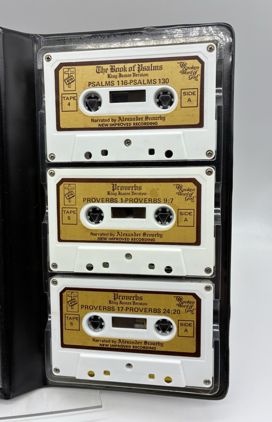 Psalms & Proverbs King James Version Cassettes Set narrated by Alexander Scourby