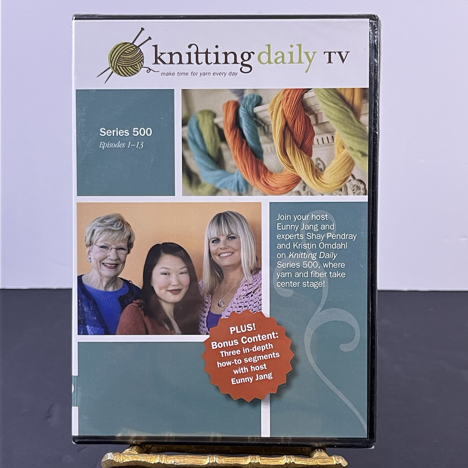 Knitting Daily TV Series 500 by Eunny Jang (2010, 4 DVD Set) Episodes 1-13