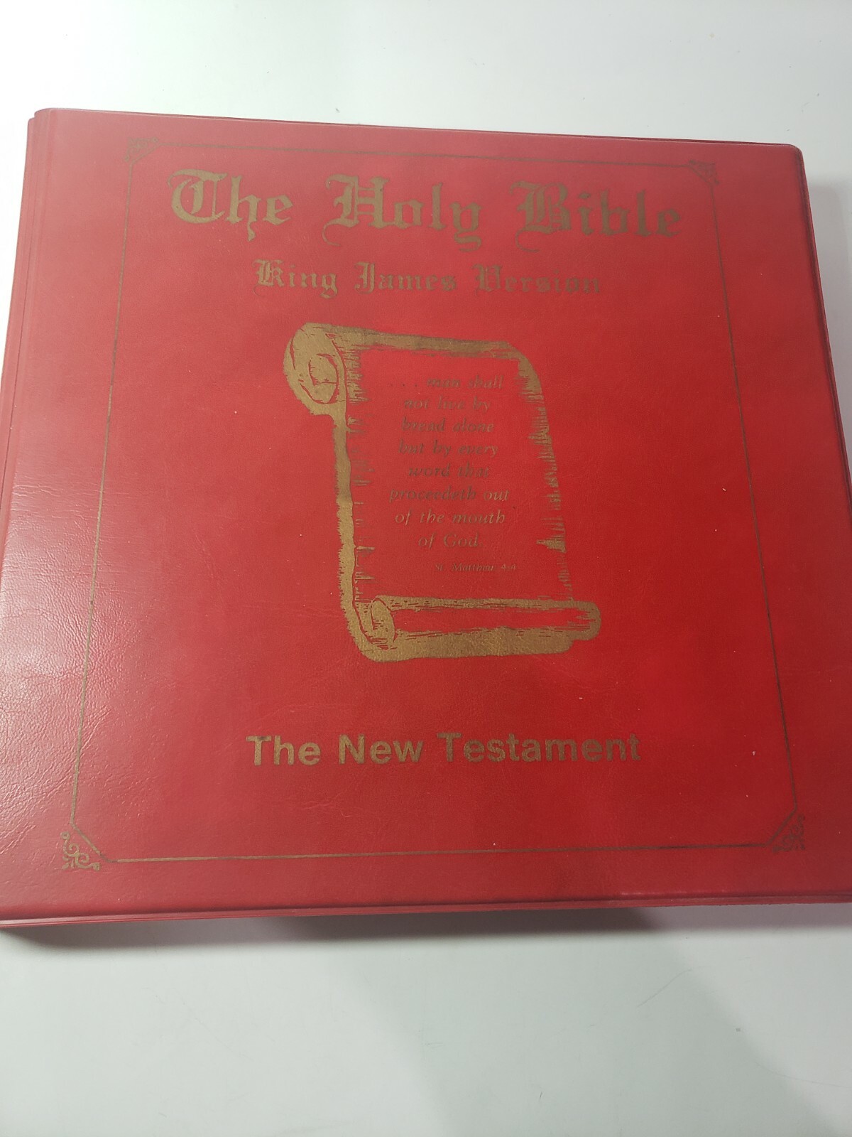 Vintage 12 Cassette Holy Bible KJV New Testament 1986 Evangeline Publishing Red
