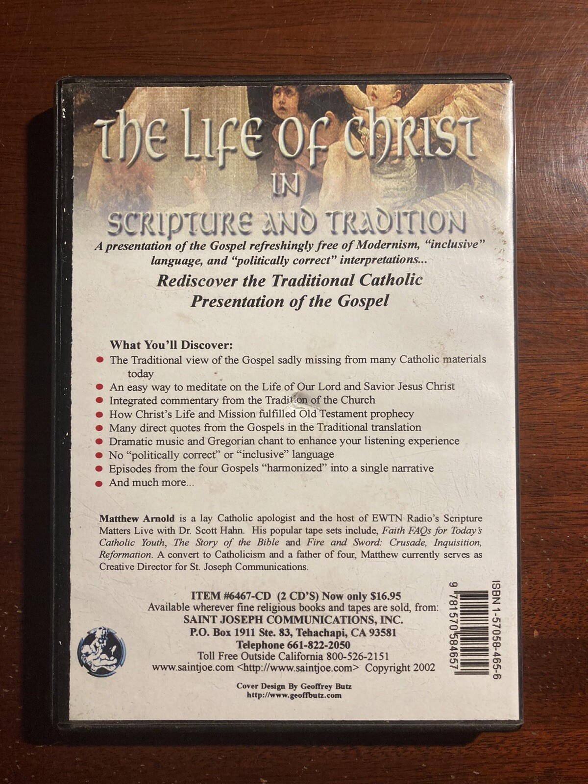 The Life Of Christ In Scripture and Tradition Matthew Arnold Audio CD Set