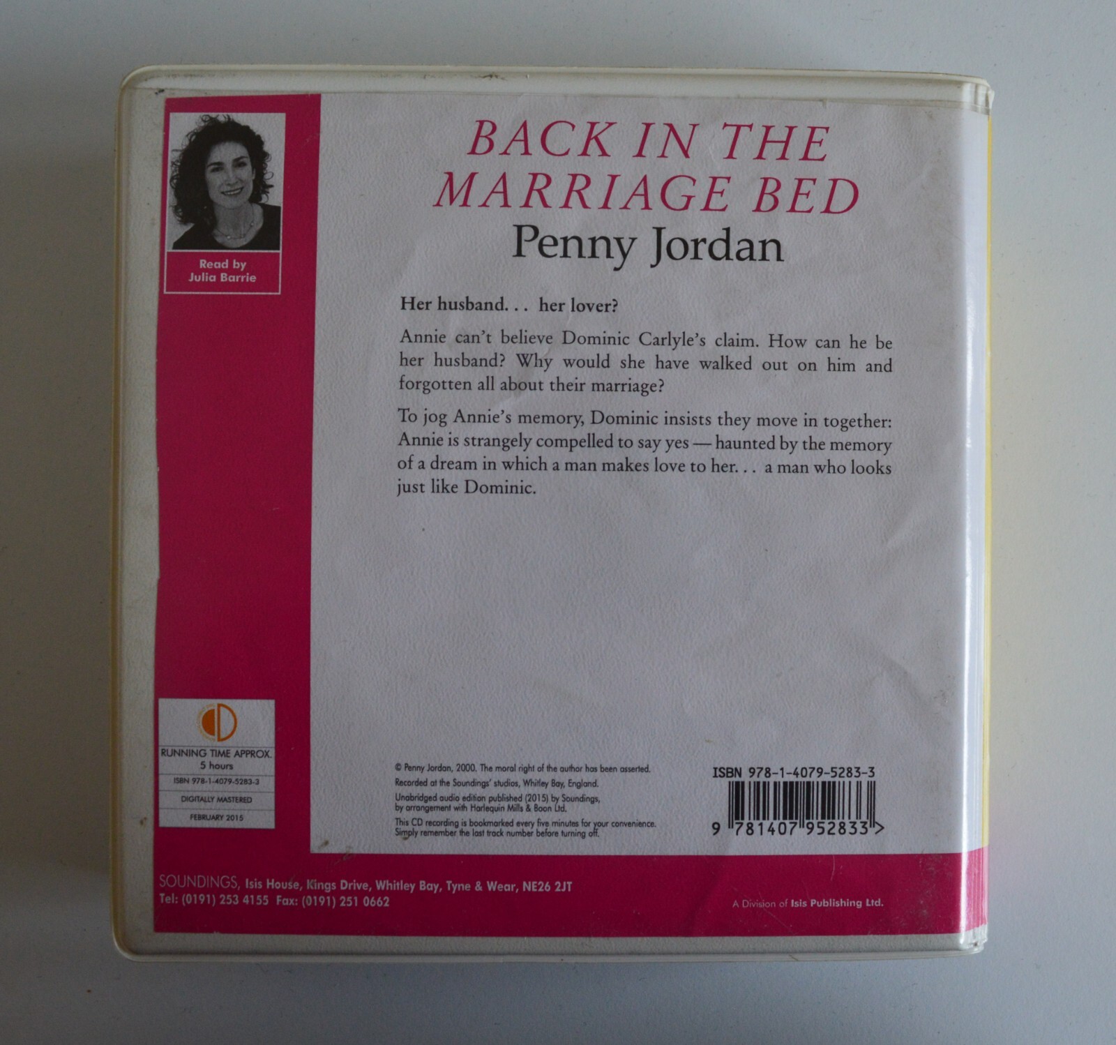 Back in the Marriage Bed — Penny Jordan — Unabridged Audiobook — 5CD