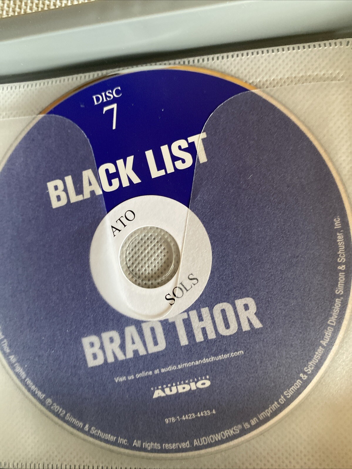 BRAD THOR BLACK LIST 10 CD’S FICTION READ BY ARMAND SCHULTZ APPROX. 12 HOURS