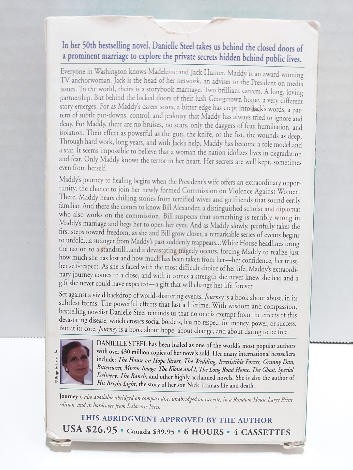 AUDIOBOOK: ‘Journey’ 4 Cassette Book ~Danielle Steel- Abridged Novel/6 hours P7