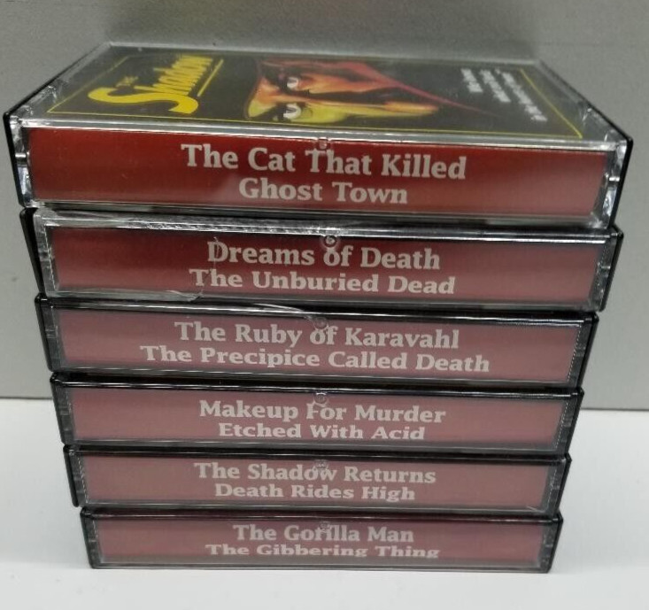 LOT OF 6 THE SHADOW Radio Broadcast Cassette Tape Audiobook Set Great American