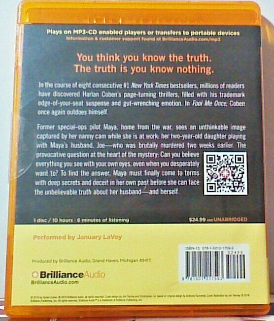 NEW *Sealed* AUDIO BOOK on CDs FOOL ME ONCE Harlan Coben