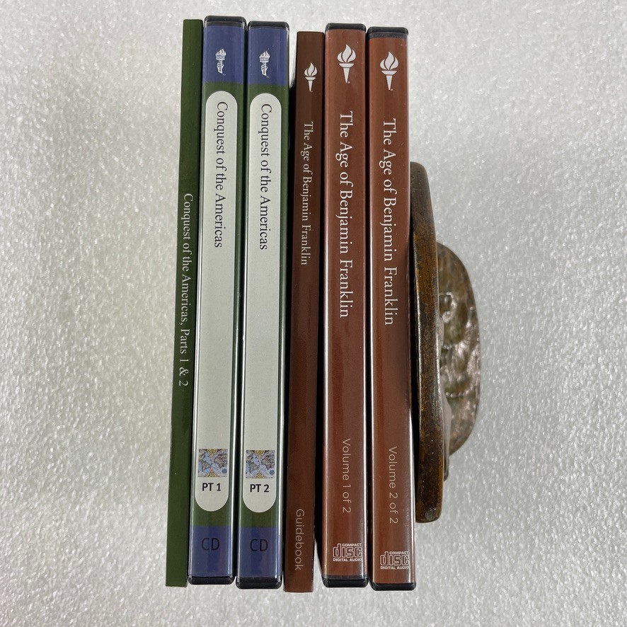 Great Courses: Conquest of the Americas & Benjamin Franklin Guidebooks + 24 CDs