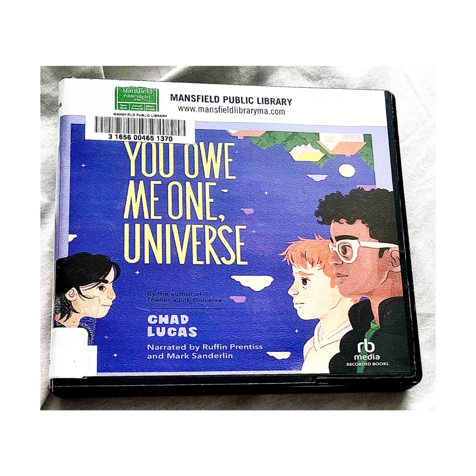 You Owe Me One Thanks a Lot Universe 2 CD EXLIB Audiobook Chad Lucas VG,FreeShip