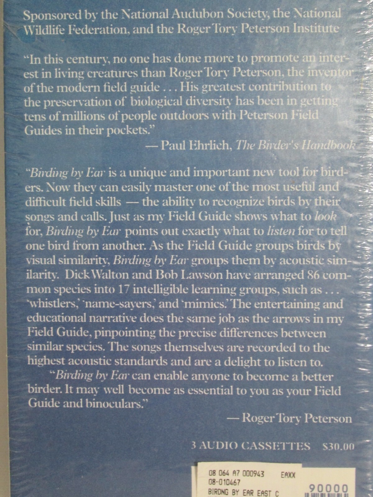 VTG Petersen Field Guides eastern/central Birding by Ear 3 CASSETTES & Book NEW