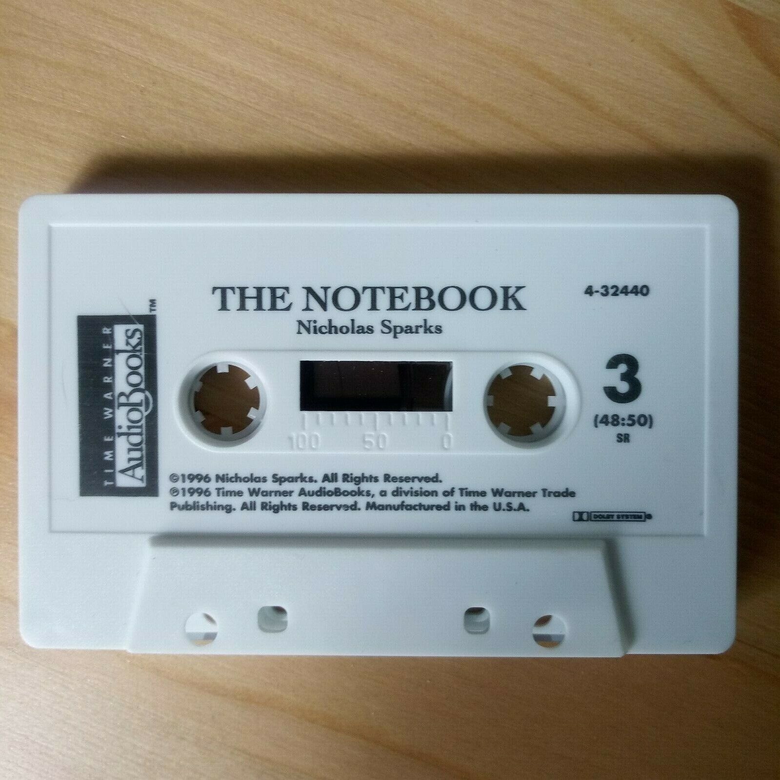 The Notebook Audio Book Cassette Nicholas Sparks 1996 2 Tapes 3 Hours Romantic