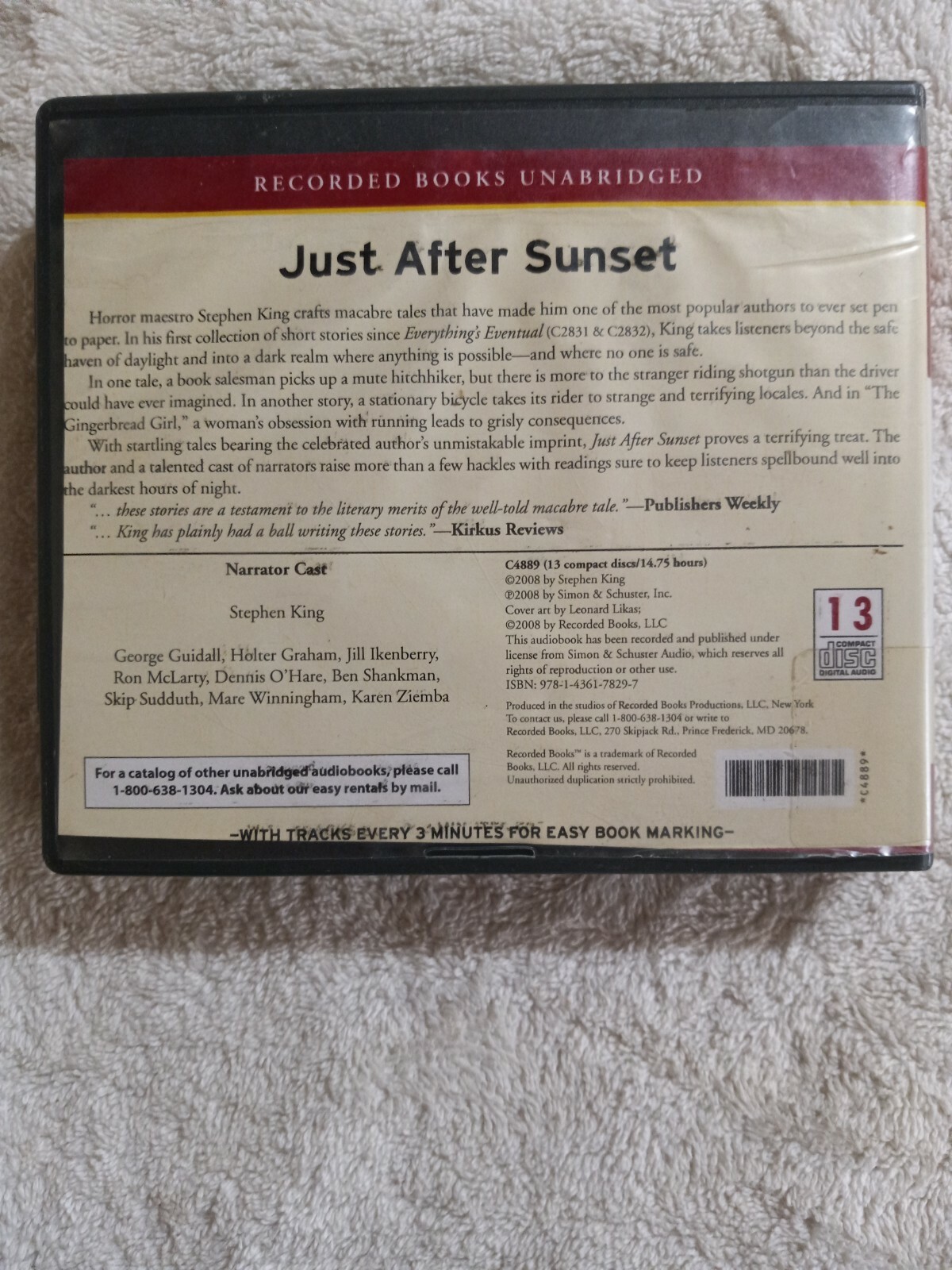 Just After Sunset by Stephen King (2008, Audiobook, Unabridged)
