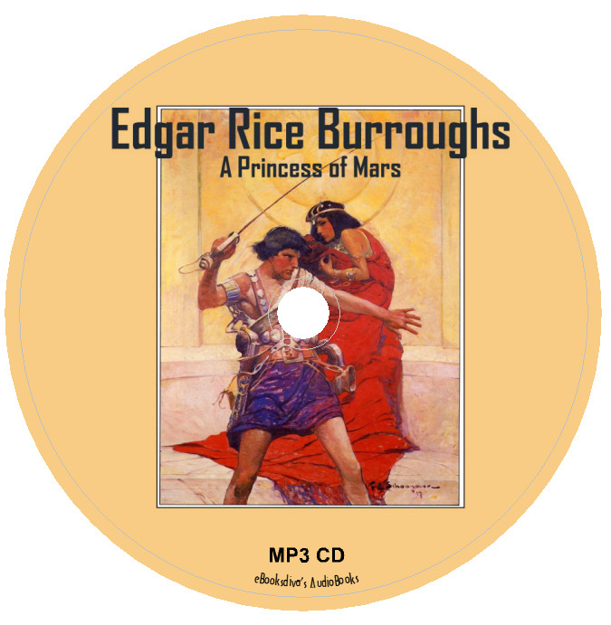 A Princess of Mars Edgar Rice Burroughs Sci-Fi Audiobook in 1 MP3 Audio CD