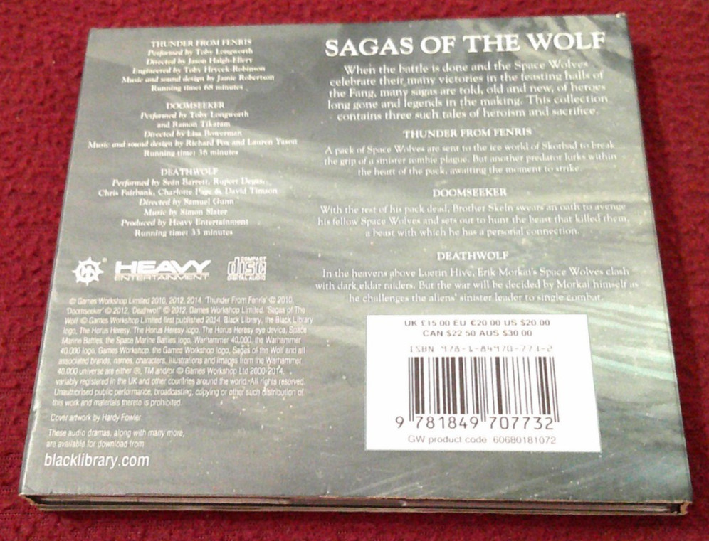Sagas of the Wolf by Nick Kyme & Andy Smillie (2014, CD) Warhammer 40K