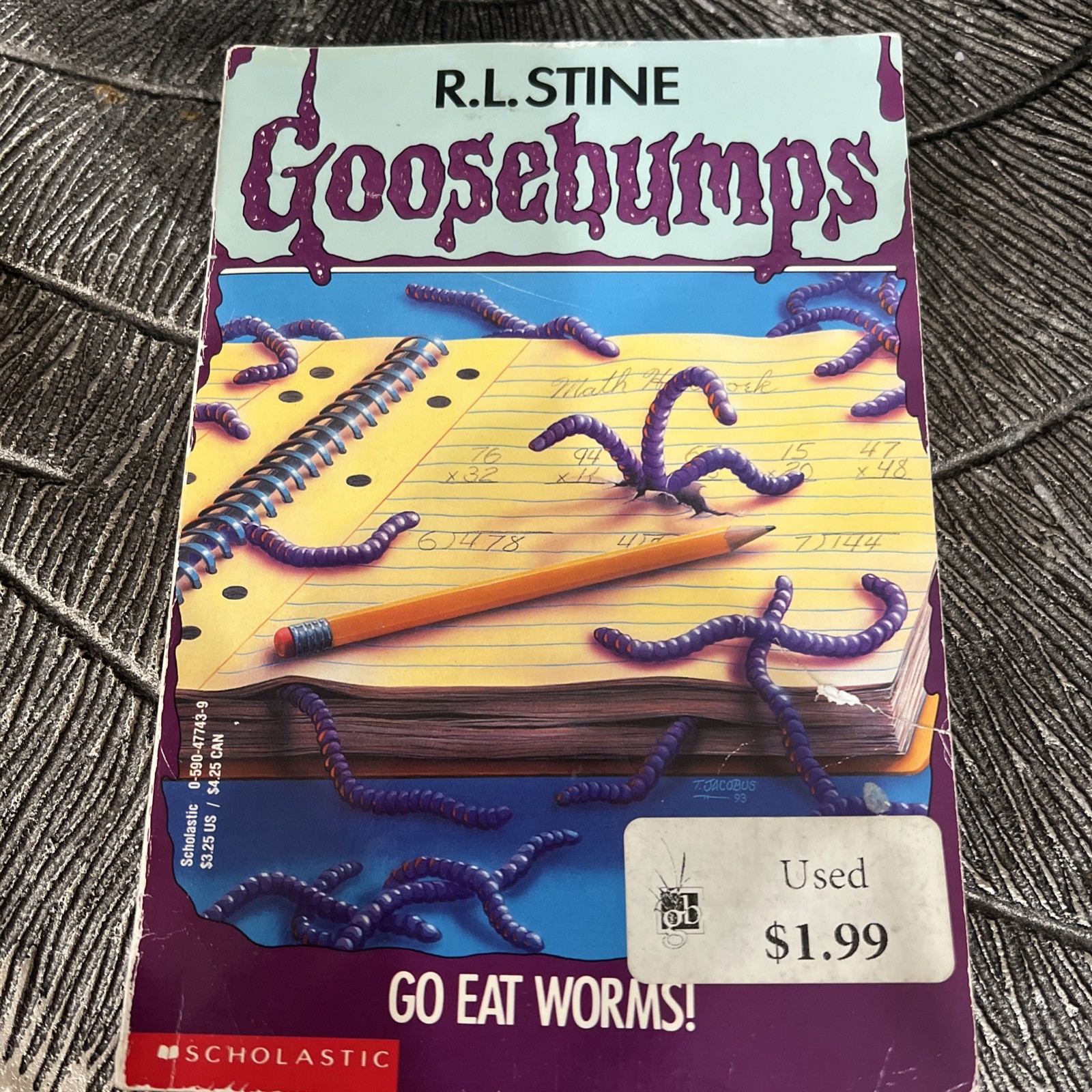 Goosebumps Book #21 Go Eat Worms! RL Stine 1st Scholastic Print 1994 Vintage