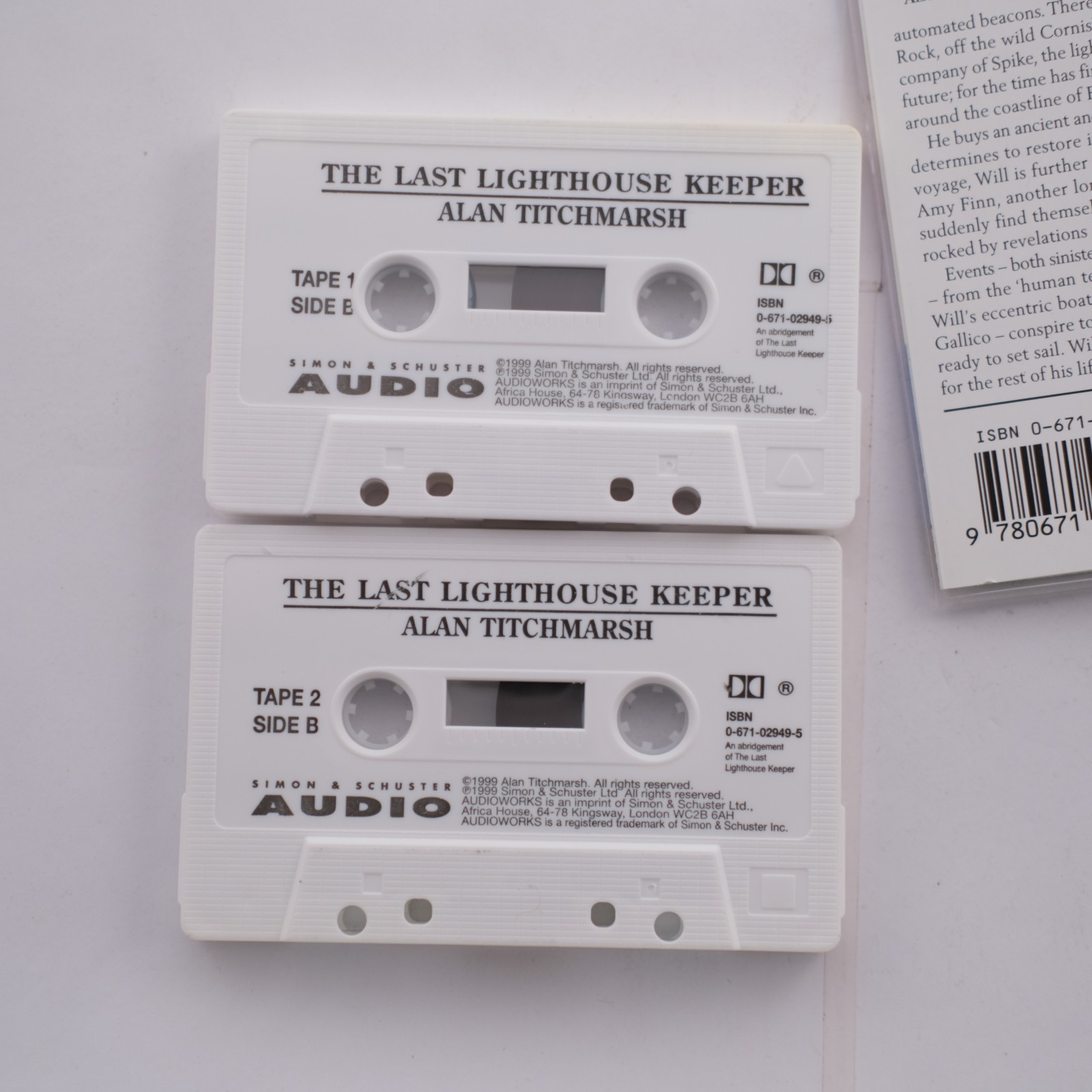 The Last Lighthouse Keeper Cassette Audio Book Alan Titchmarsh Simon & Schuster