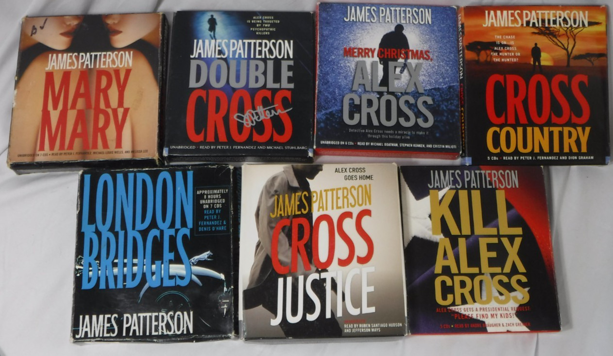 Lot of 7 James Patterson Alex Cross Audiobook Audio Books On CD Justice, Double