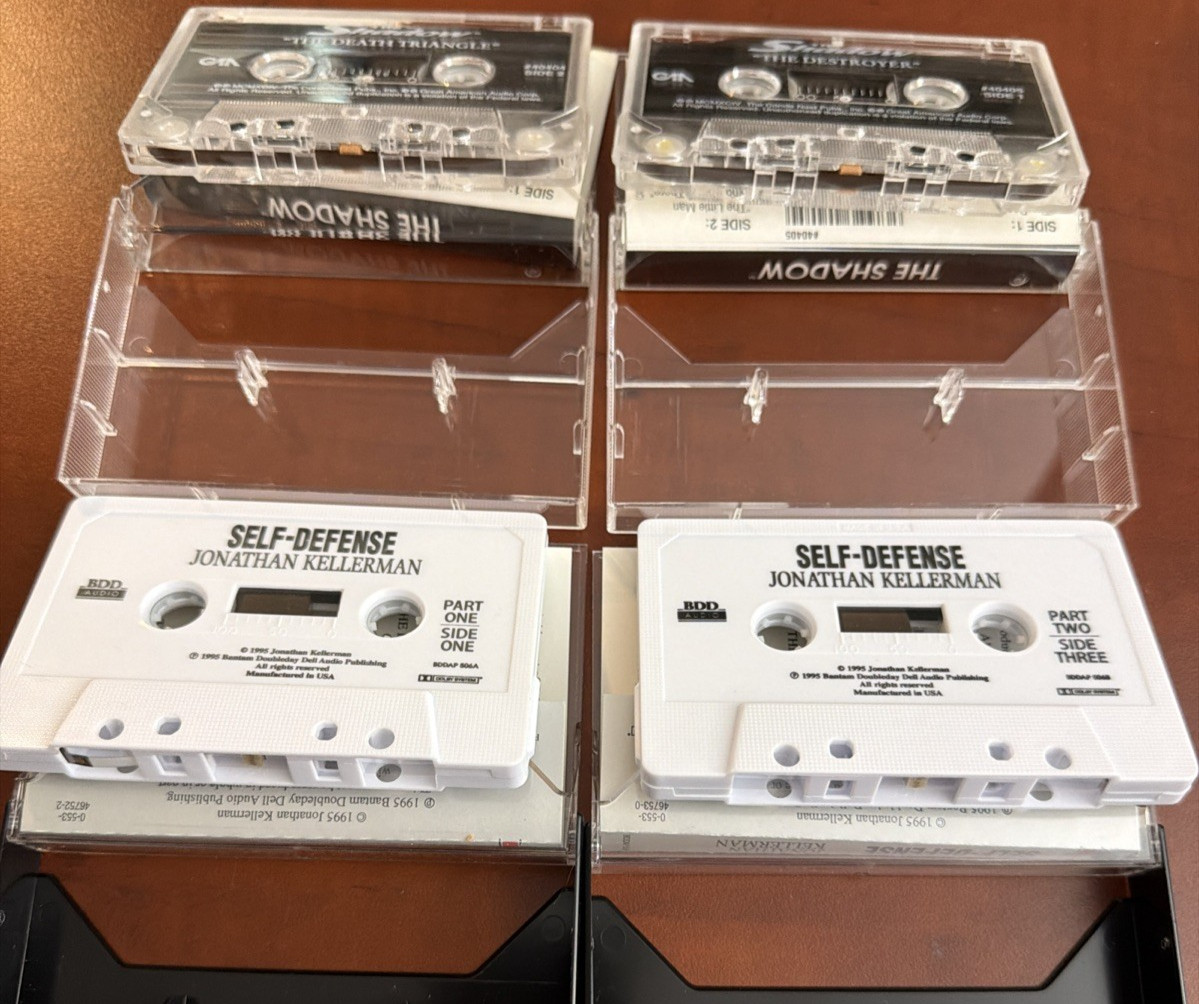 Audiobook On Cassette Lot of 5 Kellerman Martini Krentz Woodiwiss The Shadow