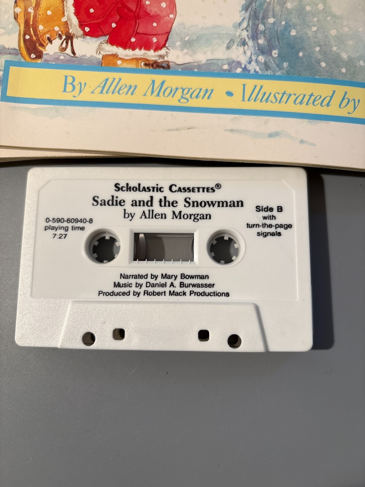 Sadie and the Snowman Scholastic Cassette & 4 Books Allen Morgan Read Along