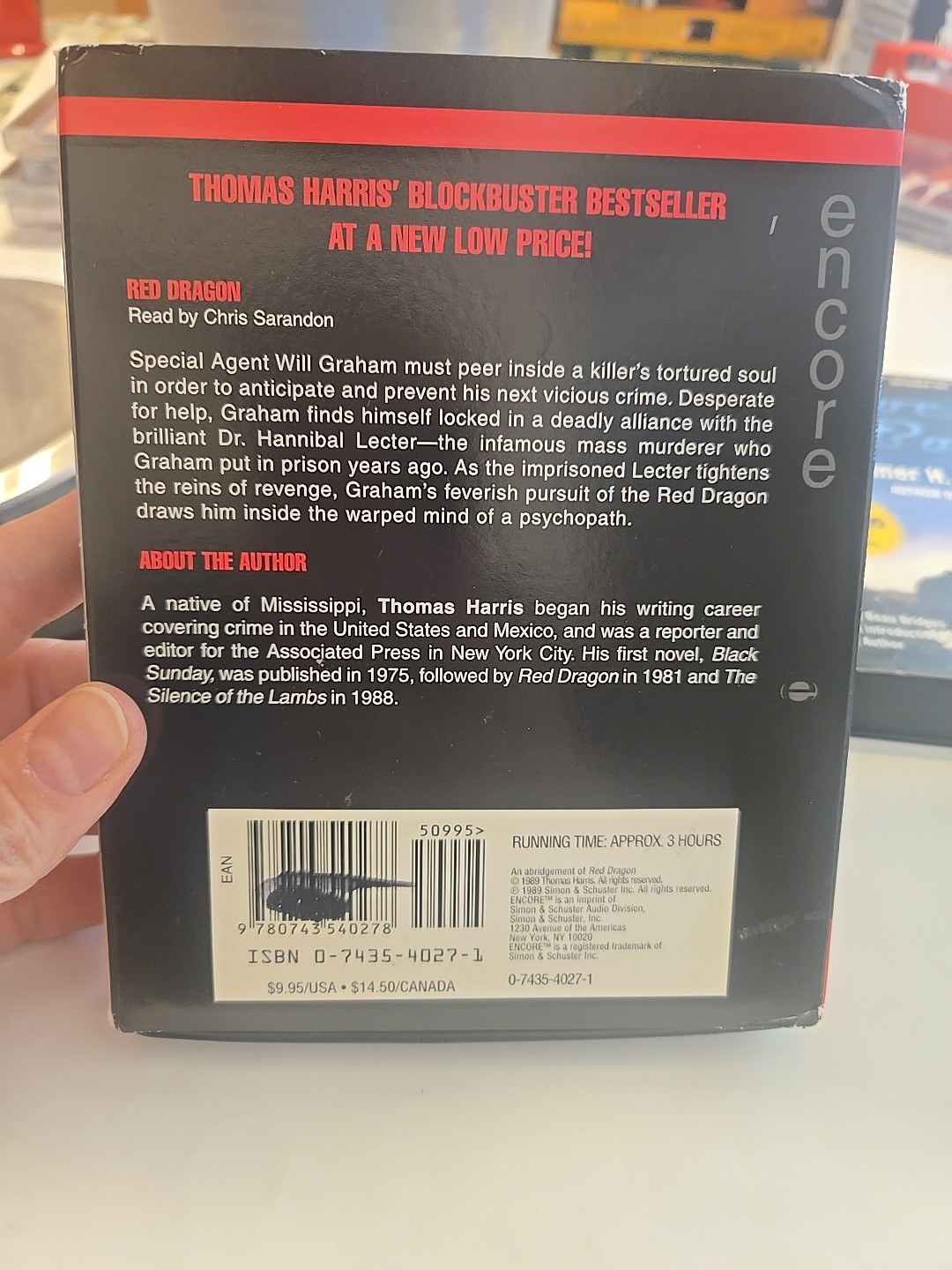 3 Audio Books On CD. Thomas Harris. Homer H Hickman Jr. Robert Ludlum
