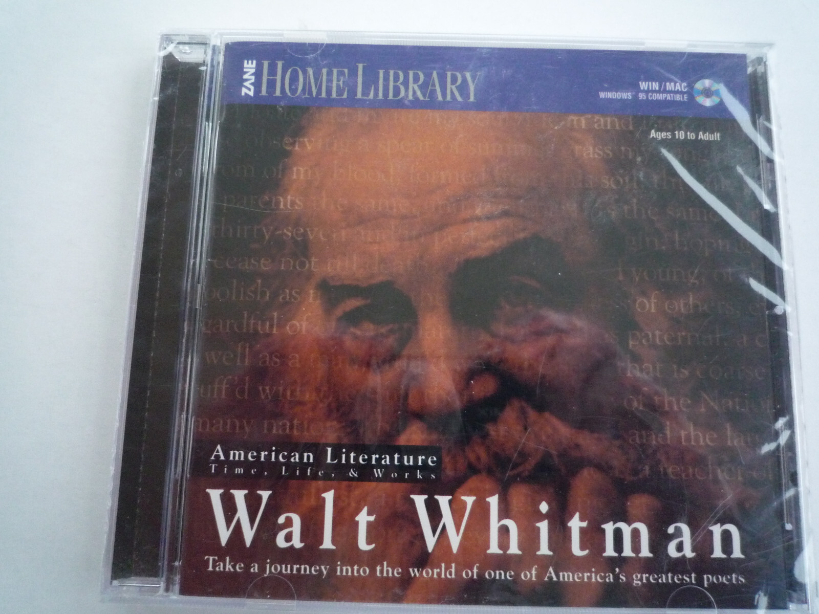 A CD ROM — WALT WHITMAN — ZANE HOME LIBRARY — TIME,LIFE & WORKS — WIN/MAC