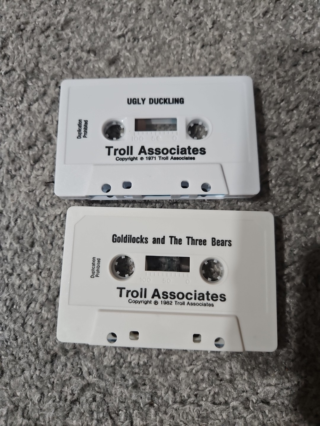 Vintage Troll Associates Cassette Tapes Lot Of 2 80s Story Trolls Read-Along