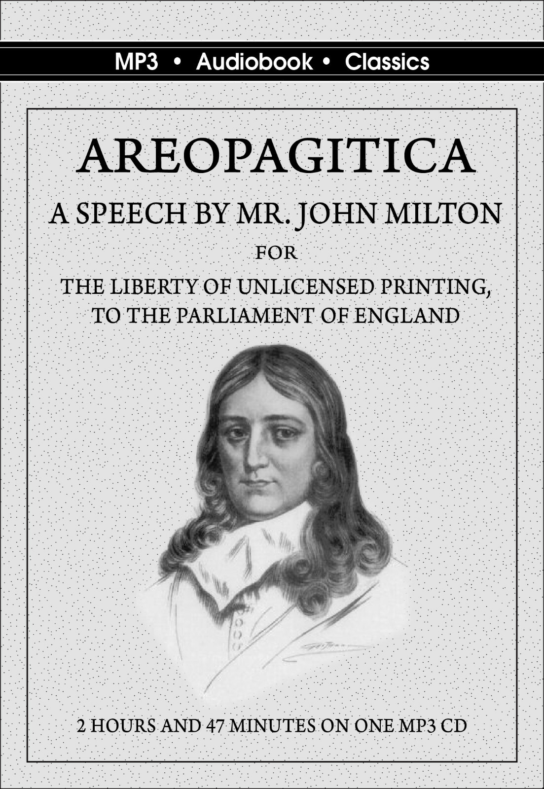 Areopagitica by John Milton — MP3 CD Audiobook in DVD case