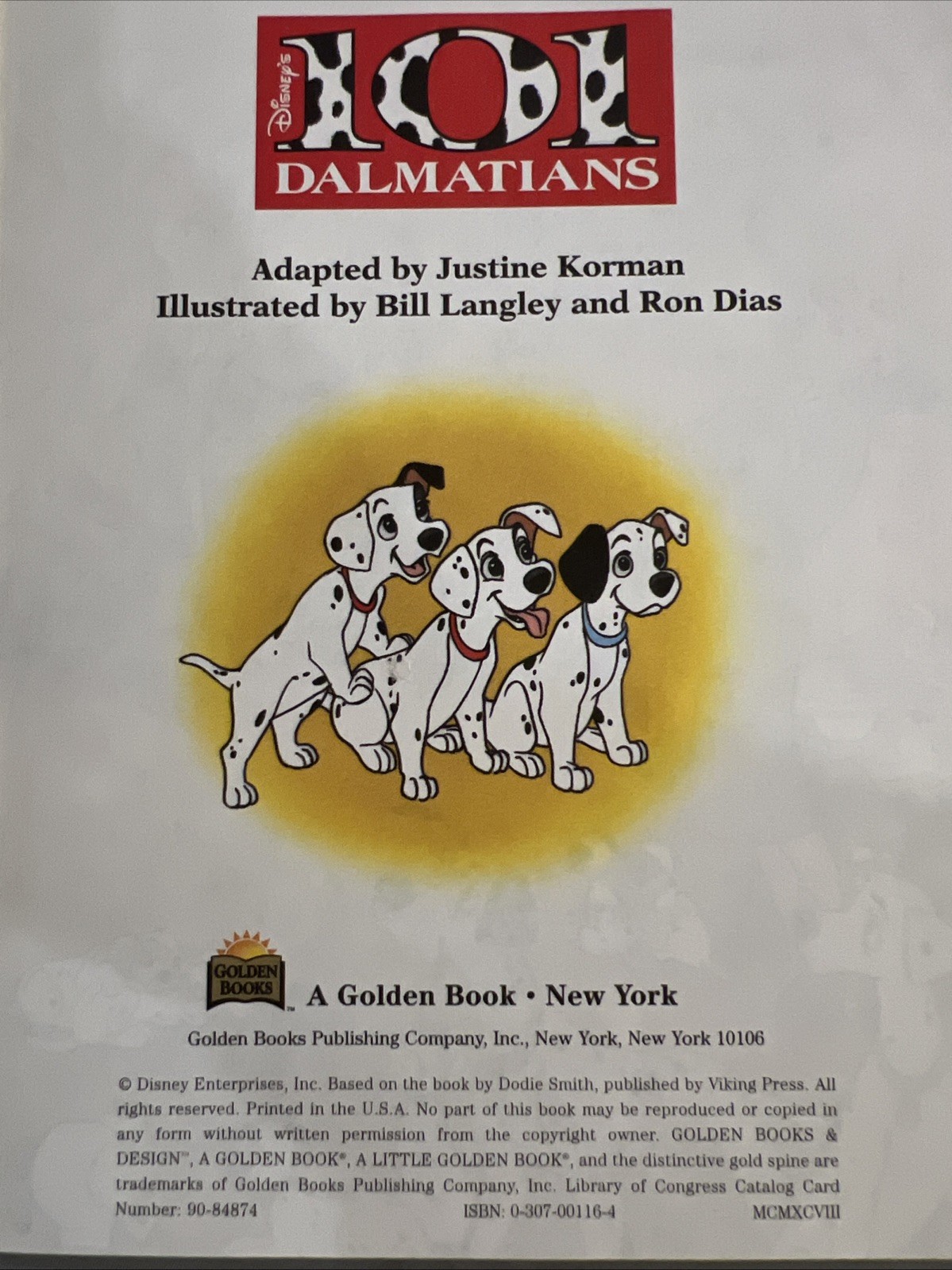Vintage A Little Golden Book Disney’s 101 Dalmatians #153