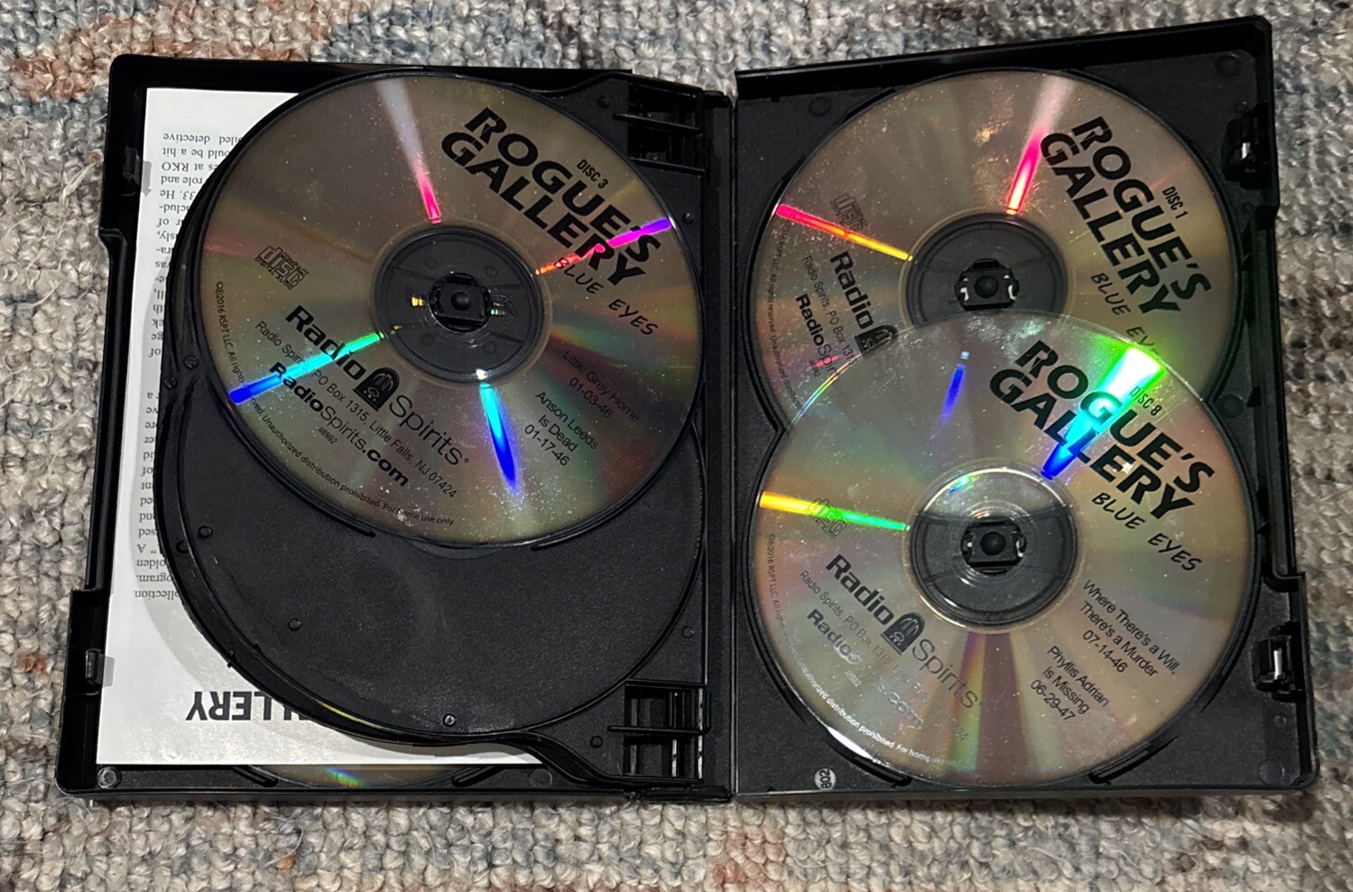 Rogue’s Gallery Blue Eyes 16 Episodes 8-Disc CD Dick Powell Radio Detectives