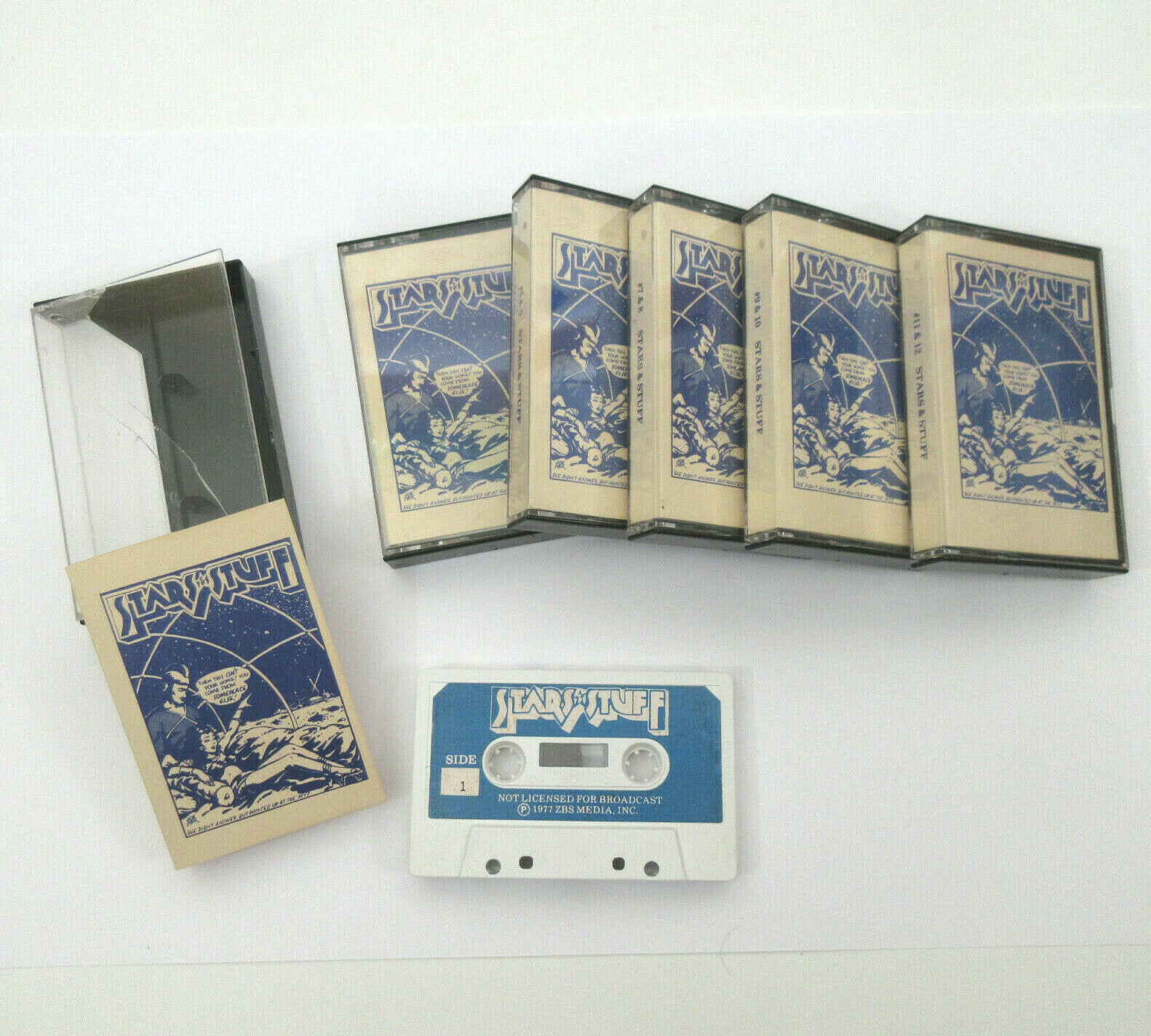 Rare Vtg 1977 ZBS Media Foundation Complete Set STARS & STUFF 1-12 Cassette Tape