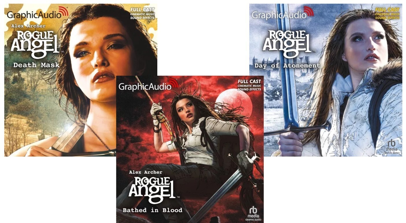 Lot of Rogue Angel Graphic Audio Books on CD — #52, #53 and #54 — Alex Archer